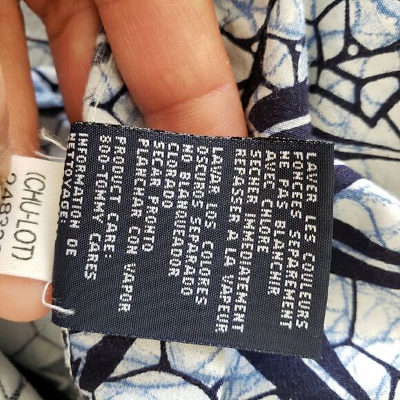 Tommy Hilfiger cotton navy pineapple  button up - Picture 2 of 7